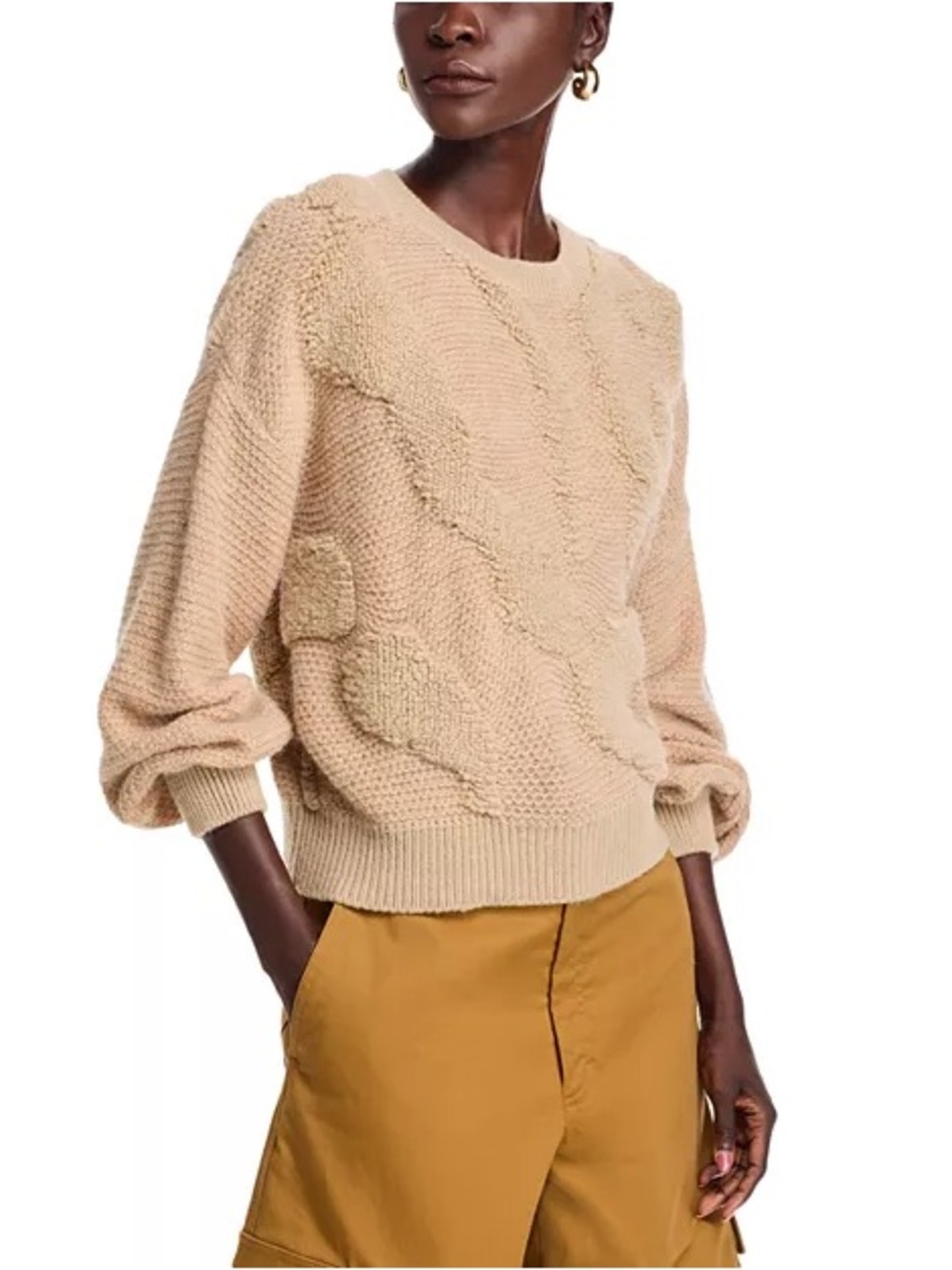 NEW Aldo Martins Sidley Alpaca Wool blend Sweater Camel Small